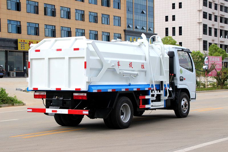 侧挂桶型压缩垃圾清运车
